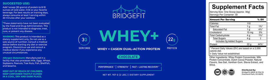 Whey+ - Whey + Casein Protein