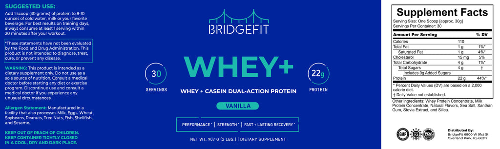 Whey+ - Whey + Casein Protein