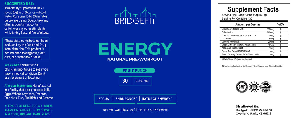 Energy - Natural Pre-Workout
